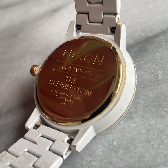 Womens Nixon The Kensington White & Gold Watch - Picture 4 of 4